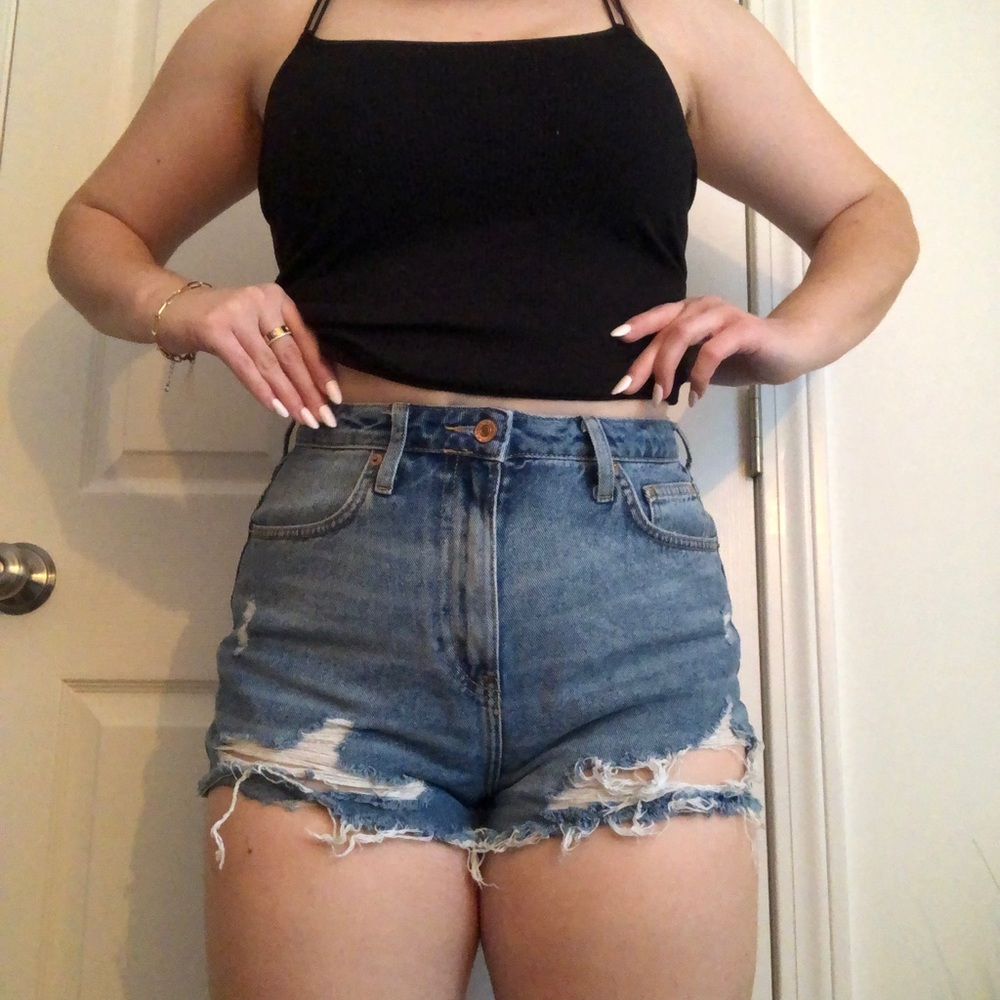 Forever 21 Denim Shorts Distressed
